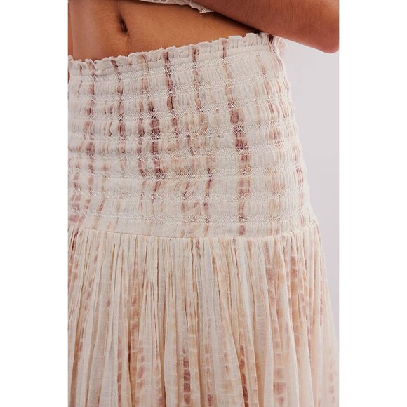 FREE PEOPLE FP One Ravenna Printed Convertible Maxi Skirt / Soft Mauve Combo - Picture 9 of 12